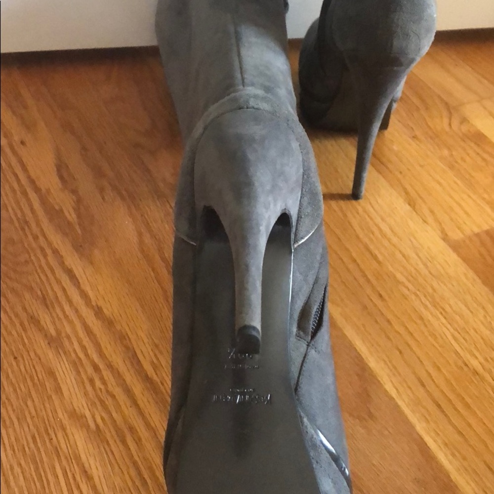 Platform Gray Suede Boot - image 4